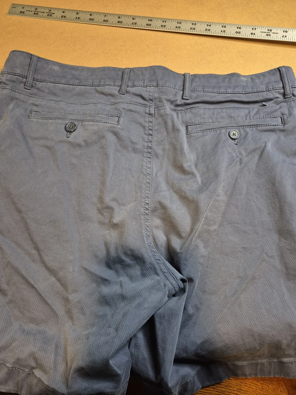 Roundtree & Yorke Men's Navy Flat Front Cotton Shorts 4546